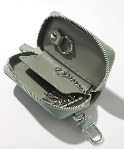 BEVERLY HILLS POLO CLUB（ビバリーヒルズポロクラブ）の「【BEVERLY HILLS POLO CLUB】ラウンド型シボレザーキーケ－ス BHG-L1005（キーケース/キーアクセサリー・レディース・ブラック/サックスブルー/グレイッシュベージュ/ピンク/ブルー・FREE）」の15枚目の写真