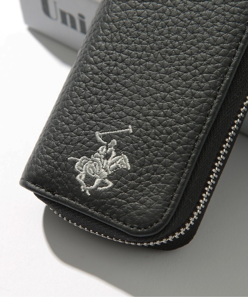 BEVERLY HILLS POLO CLUB（ビバリーヒルズポロクラブ）の「【BEVERLY HILLS POLO CLUB】ラウンド型シボレザーキーケ－ス BHG-L1005（キーケース/キーアクセサリー・レディース・ブラック/サックスブルー/グレイッシュベージュ/ピンク/ブルー・FREE）」の7枚目の写真