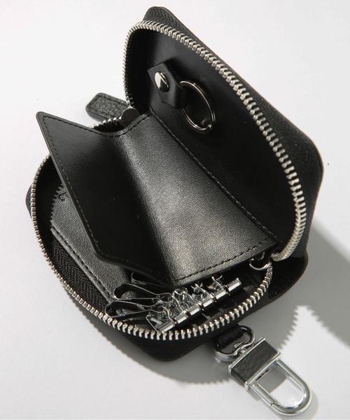 BEVERLY HILLS POLO CLUB（ビバリーヒルズポロクラブ）の「【BEVERLY HILLS POLO CLUB】ラウンド型シボレザーキーケ－ス BHG-L1005（キーケース/キーアクセサリー・レディース・ブラック/サックスブルー/グレイッシュベージュ/ピンク/ブルー・FREE）」の12枚目の写真