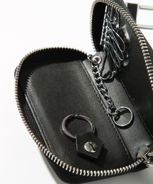 BEVERLY HILLS POLO CLUB（ビバリーヒルズポロクラブ）の「【BEVERLY HILLS POLO CLUB】ラウンド型シボレザーキーケ－ス BHG-L1005（キーケース/キーアクセサリー・レディース・ブラック/サックスブルー/グレイッシュベージュ/ピンク/ブルー・FREE）」の11枚目の写真