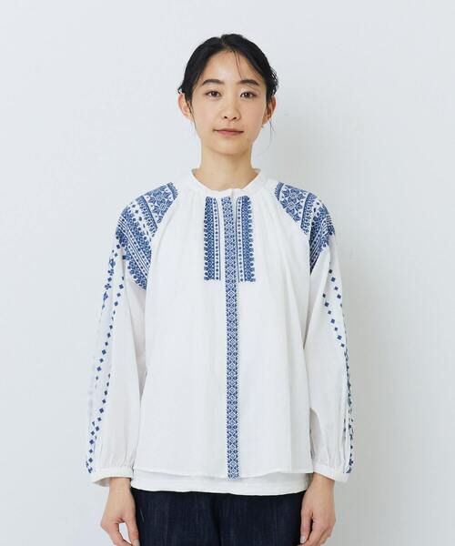 美品 ADIEU TRISTESSE レギュラーカラーシャツ オーバーサイズ セール】kazumiさんコラボ リバティプリントシャツ（シャツ