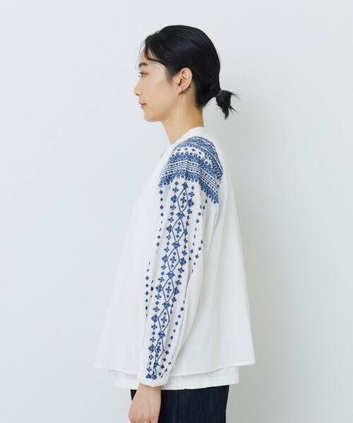 2024 ADIEU TRISTESSE クロスステッチ刺繍ブラウス 2024 ADIEU TRISTESSE クロスステッチ刺繍ブラウス - メルカリ