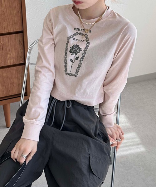 sedacle(セダクル)の「アソートクロップドロンT(Tシャツ/カットソー・レディース・ピンク/ネイビー/オフホワイト・SMALL/MEDIUM)」の3枚目の写真