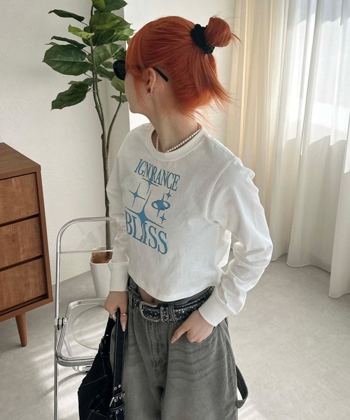 sedacle(セダクル)の「アソートクロップドロンT(Tシャツ/カットソー・レディース・ピンク/ネイビー/オフホワイト・SMALL/MEDIUM)」の4枚目の写真