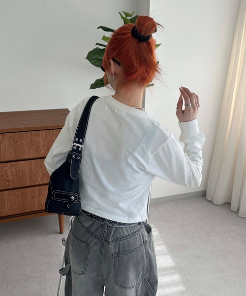 sedacle(セダクル)の「アソートクロップドロンT(Tシャツ/カットソー・レディース・ピンク/ネイビー/オフホワイト・SMALL/MEDIUM)」の5枚目の写真