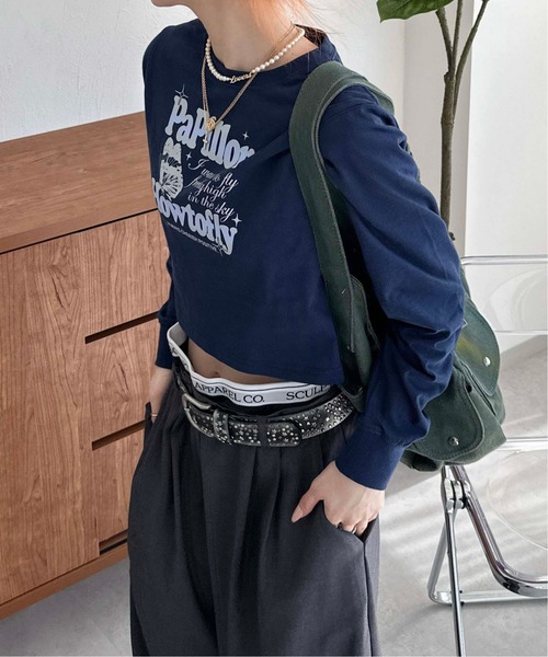 sedacle(セダクル)の「アソートクロップドロンT(Tシャツ/カットソー・レディース・ピンク/ネイビー/オフホワイト・SMALL/MEDIUM)」の12枚目の写真