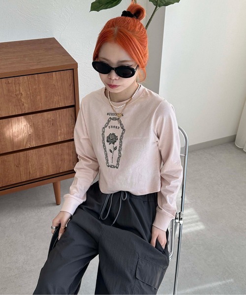 sedacle(セダクル)の「アソートクロップドロンT(Tシャツ/カットソー・レディース・ピンク/ネイビー/オフホワイト・SMALL/MEDIUM)」の19枚目の写真