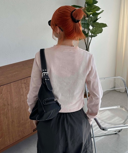 sedacle(セダクル)の「アソートクロップドロンT(Tシャツ/カットソー・レディース・ピンク/ネイビー/オフホワイト・SMALL/MEDIUM)」の21枚目の写真