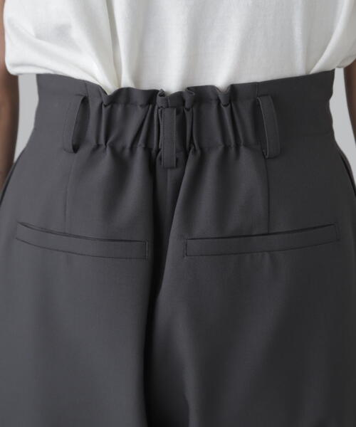 FREE'S MART（フリーズマート）の「◆[セットアップ対応]タックセミワイドパンツ（スラックス・レディース・ブラック/ベージュ・SMALL/MEDIUM）」の10枚目の写真