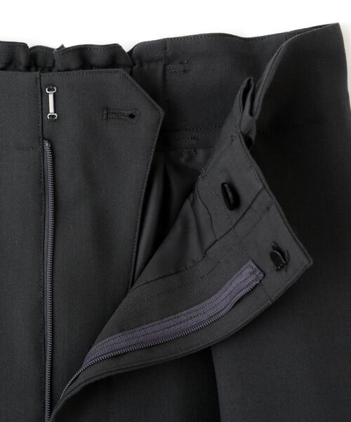 FREE'S MART（フリーズマート）の「◆[セットアップ対応]タックセミワイドパンツ（スラックス・レディース・ブラック/ベージュ・SMALL/MEDIUM）」の16枚目の写真