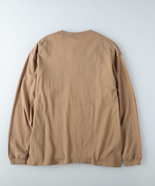 FRUIT OF THE LOOM（フルーツオブザルーム）の「【FRUIT OF THE LOOM】ワンポイントロンＴ（Tシャツ/カットソー・メンズ・ホワイト/ベージュ/ネイビー・M/L/XL）」の4枚目の写真