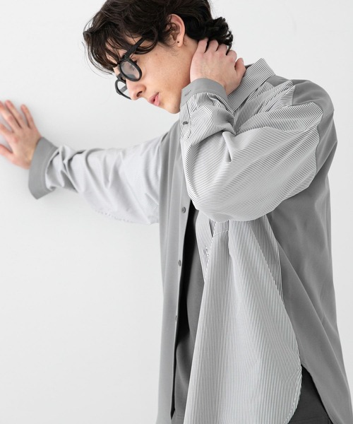 SENSE OF PLACE by URBAN RESEARCH(センスオブプレイスバイアーバンリサーチ)の「ストライプブロックドシャツ(シャツ/ブラウス・メンズ・その他3/その他2/その他1・LARGE/MEDIUM)」の3枚目の写真