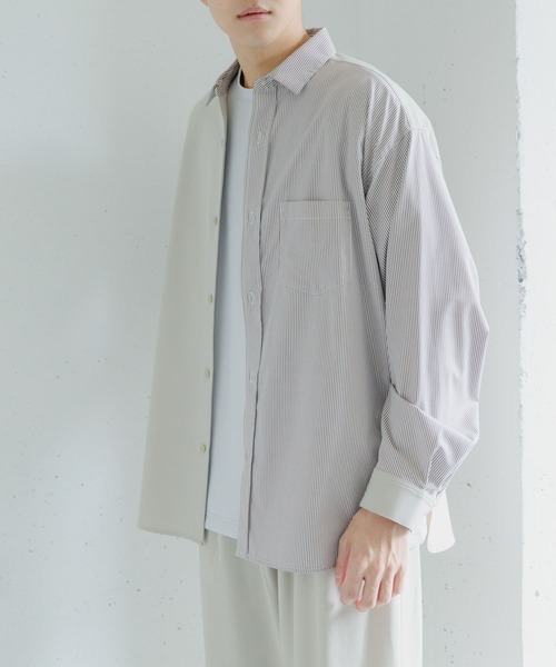 SENSE OF PLACE by URBAN RESEARCH(センスオブプレイスバイアーバンリサーチ)の「ストライプブロックドシャツ(シャツ/ブラウス・メンズ・その他3/その他2/その他1・LARGE/MEDIUM)」の12枚目の写真