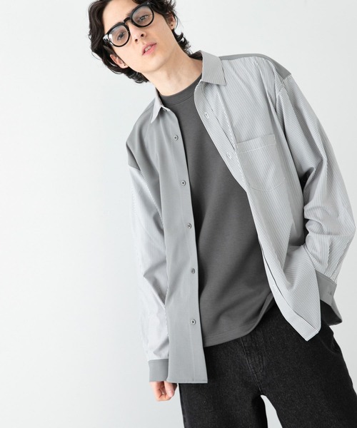 SENSE OF PLACE by URBAN RESEARCH(センスオブプレイスバイアーバンリサーチ)の「ストライプブロックドシャツ(シャツ/ブラウス・メンズ・その他3/その他2/その他1・LARGE/MEDIUM)」の19枚目の写真