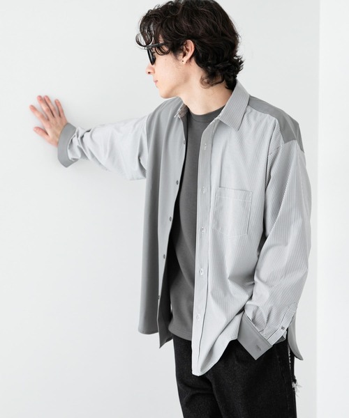 SENSE OF PLACE by URBAN RESEARCH(センスオブプレイスバイアーバンリサーチ)の「ストライプブロックドシャツ(シャツ/ブラウス・メンズ・その他3/その他2/その他1・LARGE/MEDIUM)」の21枚目の写真
