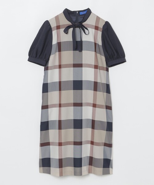 美品 クレストブリッジ チェックライトクロッシングツイルシャーリングドレス クレストブリッジチェックライトクロッシングツイルシャーリングドレス