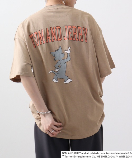 Tom＆Jerry（トムアンドジェリー）の「トムとジェリー柄Tシャツ（Tシャツ/カットソー・メンズ・ベージュ系2/ベージュ系/ベージュ系1/ホワイト系その他2/ホワイト系その他3/グレー系その他/オフホワイト/チャコールグレー/ネイビー系/グレー系その他2/チャコール/ネイビー/ベージュ/ホワイト系その他/グリーン/グリーン系・L/XL/M）」の11枚目の写真