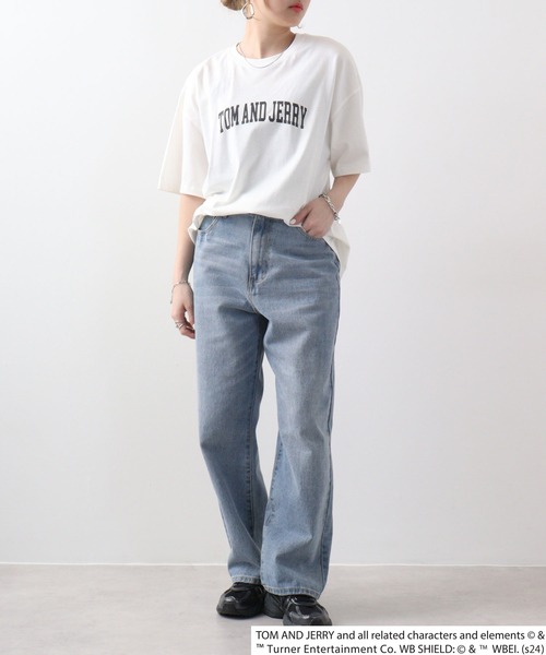 Tom＆Jerry（トムアンドジェリー）の「トムとジェリー柄Tシャツ（Tシャツ/カットソー・メンズ・ベージュ系2/ベージュ系/ベージュ系1/ホワイト系その他2/ホワイト系その他3/グレー系その他/オフホワイト/チャコールグレー/ネイビー系/グレー系その他2/チャコール/ネイビー/ベージュ/ホワイト系その他/グリーン/グリーン系・L/XL/M）」の18枚目の写真