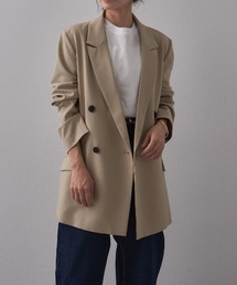 セール】【SETUP7】金ボタンツイードライクフリンジジャケット