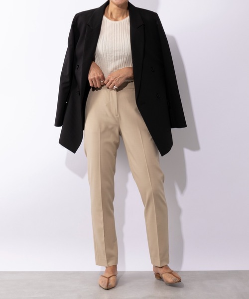 SETUP7(セットアップセブン)の「【SETUP7】Basic Double Jacket ベーシックダブルブレストジャケット カーディガン代わりとしても◎(テーラードジャケット・レディース・ブラウン/ライトブルー/ブラック/ライトベージュ・FREE)」の9枚目の写真