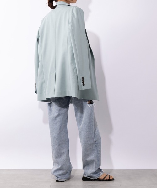 SETUP7(セットアップセブン)の「【SETUP7】Basic Double Jacket ベーシックダブルブレストジャケット カーディガン代わりとしても◎(テーラードジャケット・レディース・ブラウン/ライトブルー/ブラック/ライトベージュ・FREE)」の19枚目の写真