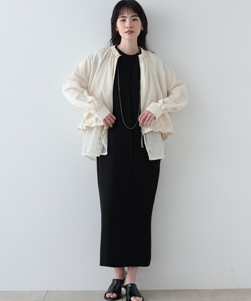 GALLEST（ギャレスト）の「◆メッシュヘムブルゾン（ブルゾン・レディース・ブラック/アイボリー・38/36/40）」の10枚目の写真