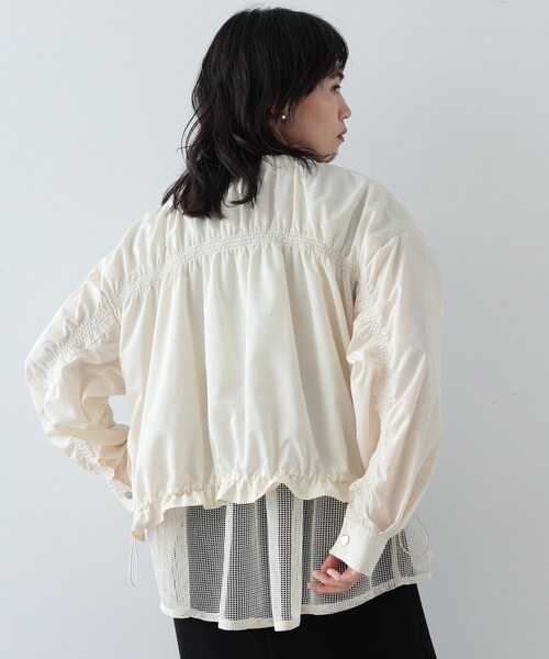 GALLEST（ギャレスト）の「◆メッシュヘムブルゾン（ブルゾン・レディース・ブラック/アイボリー・38/36/40）」の14枚目の写真