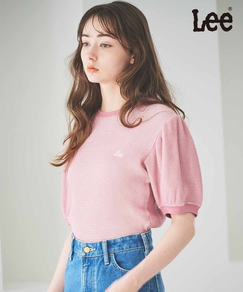 31 Sons de mode（トランテアン　ソン　ドゥ　モード）の「【Ｌｅｅコラボ】パフスリーブワッフルロゴＴＥＥ（Tシャツ/カットソー・レディース・ピンク/ブラック/クリーム・36）」の17枚目の写真