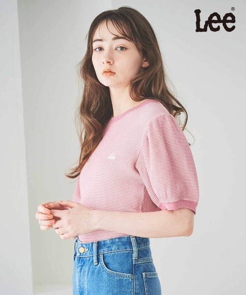 31 Sons de mode（トランテアン　ソン　ドゥ　モード）の「【Ｌｅｅコラボ】パフスリーブワッフルロゴＴＥＥ（Tシャツ/カットソー・レディース・ピンク/ブラック/クリーム・36）」の18枚目の写真