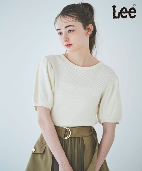 31 Sons de mode（トランテアン　ソン　ドゥ　モード）の「【Ｌｅｅコラボ】パフスリーブワッフルロゴＴＥＥ（Tシャツ/カットソー・レディース・ピンク/ブラック/クリーム・36）」の11枚目の写真