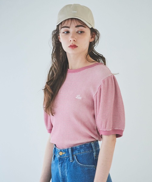 31 Sons de mode（トランテアン　ソン　ドゥ　モード）の「【Ｌｅｅコラボ】パフスリーブワッフルロゴＴＥＥ（Tシャツ/カットソー・レディース・ピンク/ブラック/クリーム・36）」の20枚目の写真