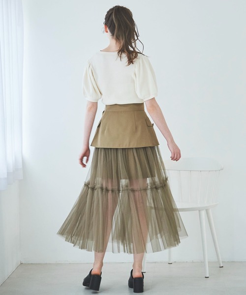 31 Sons de mode（トランテアン　ソン　ドゥ　モード）の「【Ｌｅｅコラボ】パフスリーブワッフルロゴＴＥＥ（Tシャツ/カットソー・レディース・ピンク/ブラック/クリーム・36）」の16枚目の写真