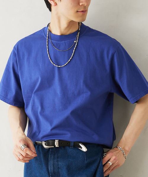 Yonetomi(ヨネトミ)の「【米富繊維 / Yonetomi】別注 ガーメントダイTシャツ(Tシャツ/カットソー・メンズ・コバルトブルー/ブラック/ホワイト/ピンク/ライトイエロー・X-LARGE/LARGE/MEDIUM)」の3枚目の写真