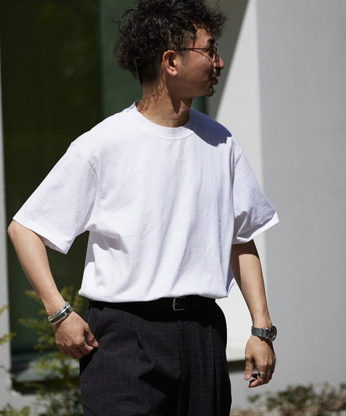 Yonetomi(ヨネトミ)の「【米富繊維 / Yonetomi】別注 ガーメントダイTシャツ(Tシャツ/カットソー・メンズ・コバルトブルー/ブラック/ホワイト/ピンク/ライトイエロー・X-LARGE/LARGE/MEDIUM)」の14枚目の写真