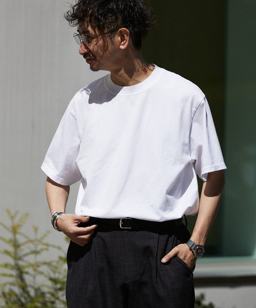 Yonetomi(ヨネトミ)の「【米富繊維 / Yonetomi】別注 ガーメントダイTシャツ(Tシャツ/カットソー・メンズ・コバルトブルー/ブラック/ホワイト/ピンク/ライトイエロー・X-LARGE/LARGE/MEDIUM)」の15枚目の写真