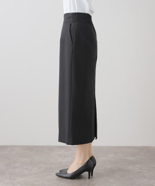 La TOTALITE（ラトータリテ）の「ポリエステルコットンタイトスカート（スカート・レディース・グリーン/ベージュ/ブラック・36/38）」の8枚目の写真