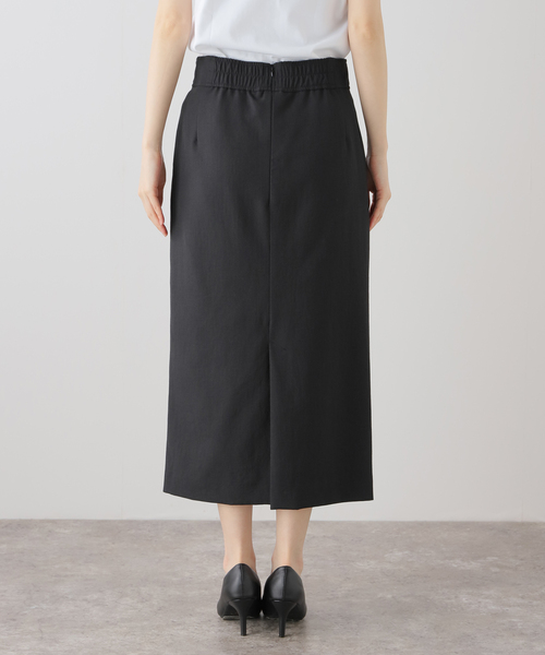 La TOTALITE（ラトータリテ）の「ポリエステルコットンタイトスカート（スカート・レディース・グリーン/ベージュ/ブラック・36/38）」の9枚目の写真