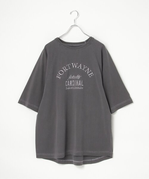 VENCEEXCHANGE(ヴァンスエクスチェンジ)の「FORTWAYNE ピグメントT(Tシャツ/カットソー・レディース・チャコールグレー/グリーン/ピンク/ネイビー・FREE)」の22枚目の写真