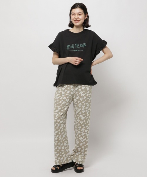 niko and...(ニコアンド)の「フラワージャガードストレッチパンツ(その他パンツ・レディース・ベージュ/ホワイト/サックスブルー/ネイビー/イエロー・FREE)」の9枚目の写真