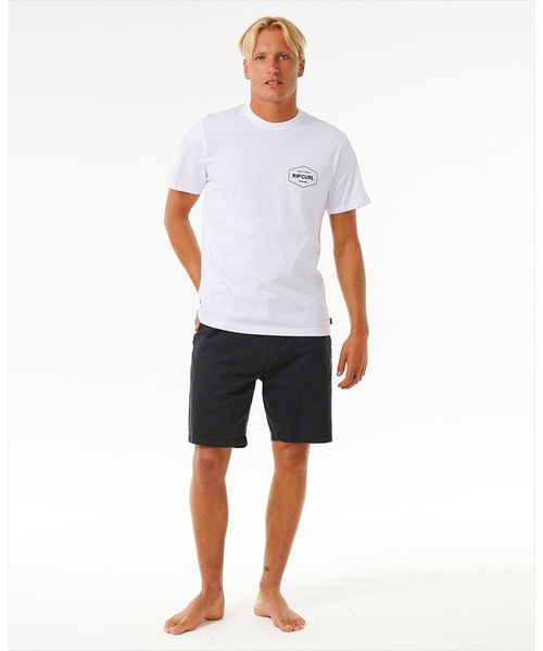 rip curl(リップカール)の「【RIPCURL(リップカール)】M STAPLER TEE/スタンダードフィットブランドロゴプリントコットン100%半袖Tシャツ(Tシャツ/カットソー・メンズ・ブラック/ホワイト・MEDIUM/LARGE)」の9枚目の写真