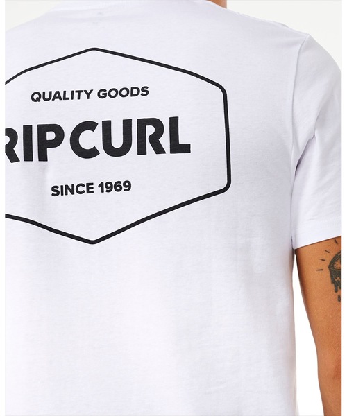 rip curl(リップカール)の「【RIPCURL(リップカール)】M STAPLER TEE/スタンダードフィットブランドロゴプリントコットン100%半袖Tシャツ(Tシャツ/カットソー・メンズ・ブラック/ホワイト・MEDIUM/LARGE)」の10枚目の写真