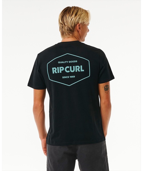 rip curl(リップカール)の「【RIPCURL(リップカール)】M STAPLER TEE/スタンダードフィットブランドロゴプリントコットン100%半袖Tシャツ(Tシャツ/カットソー・メンズ・ブラック/ホワイト・MEDIUM/LARGE)」の14枚目の写真