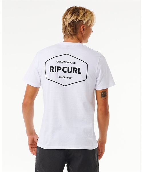 rip curl(リップカール)の「【RIPCURL(リップカール)】M STAPLER TEE/スタンダードフィットブランドロゴプリントコットン100%半袖Tシャツ(Tシャツ/カットソー・メンズ・ブラック/ホワイト・MEDIUM/LARGE)」の15枚目の写真