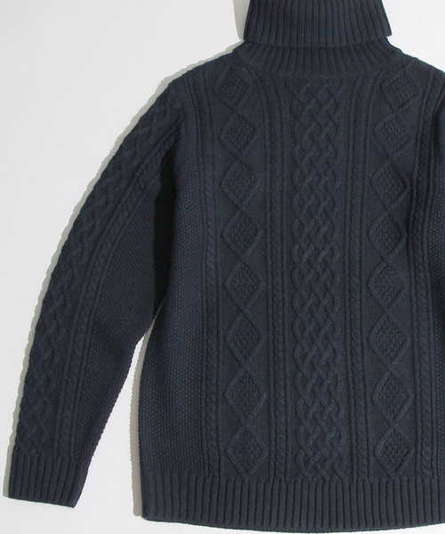 WEGO（ウィゴー）の「WEGO/ケーブルタートルネックニット（ニット/セーター・メンズ・ホワイト/ブラック/杢グレー/ベージュ/ネイビー/ワイン・MEDIUM/LARGE）」の12枚目の写真