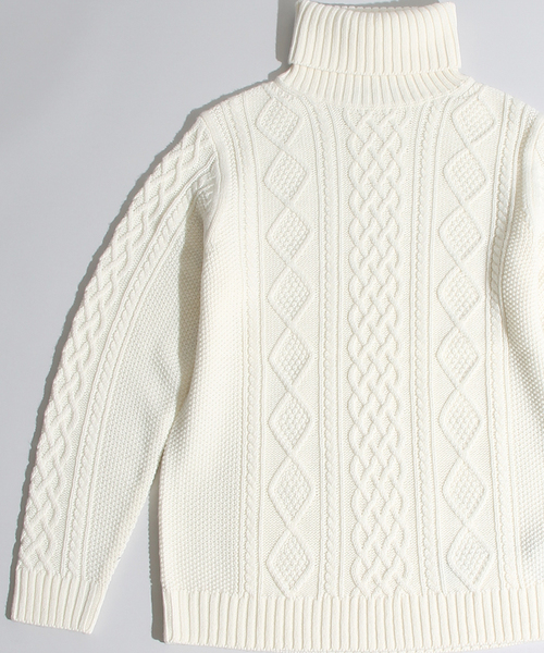WEGO（ウィゴー）の「WEGO/ケーブルタートルネックニット（ニット/セーター・メンズ・ホワイト/ブラック/杢グレー/ベージュ/ネイビー/ワイン・MEDIUM/LARGE）」の17枚目の写真