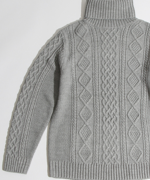 WEGO（ウィゴー）の「WEGO/ケーブルタートルネックニット（ニット/セーター・メンズ・ホワイト/ブラック/杢グレー/ベージュ/ネイビー/ワイン・MEDIUM/LARGE）」の19枚目の写真