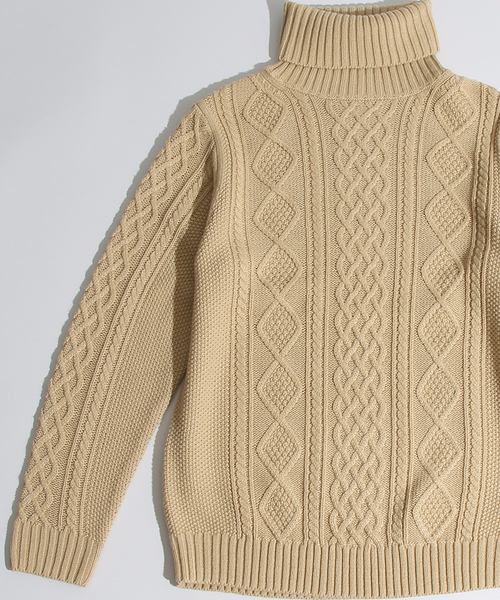 WEGO（ウィゴー）の「WEGO/ケーブルタートルネックニット（ニット/セーター・メンズ・ホワイト/ブラック/杢グレー/ベージュ/ネイビー/ワイン・MEDIUM/LARGE）」の13枚目の写真