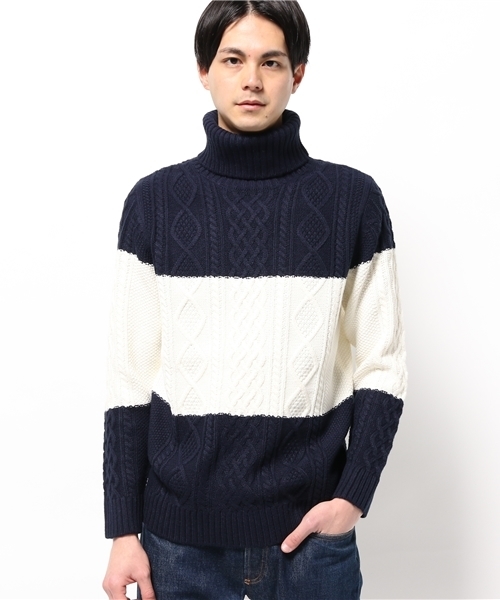 WEGO（ウィゴー）の「WEGO/ケーブルタートルネックニット（ニット/セーター・メンズ・ホワイト/ブラック/杢グレー/ベージュ/ネイビー/ワイン・MEDIUM/LARGE）」の21枚目の写真