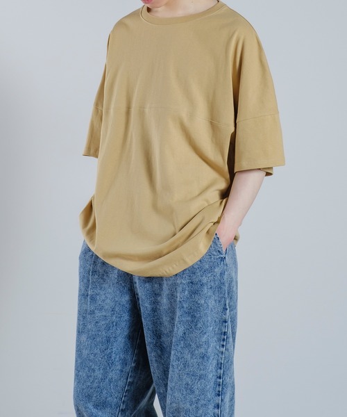 improves(インプローブス)の「半袖 フットボール Tシャツ(Tシャツ/カットソー・メンズ・ホワイト/カーキ/イエロー/パープル/ブラック/ベージュ・MEDIUM/LARGE)」の21枚目の写真