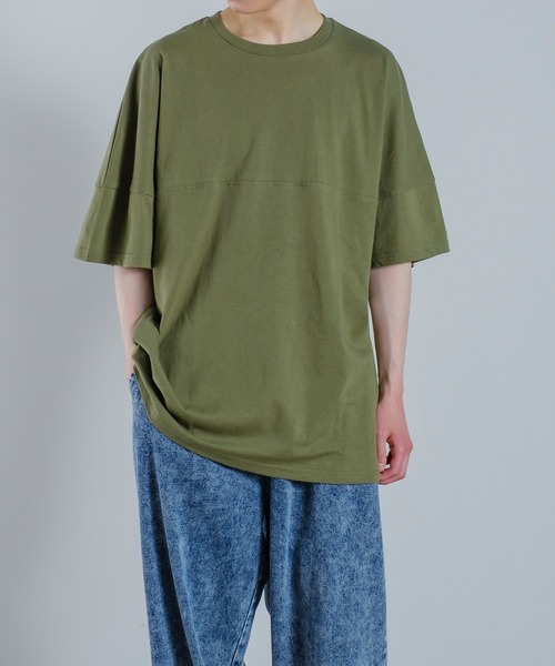 improves(インプローブス)の「半袖 フットボール Tシャツ(Tシャツ/カットソー・メンズ・ホワイト/カーキ/イエロー/パープル/ブラック/ベージュ・MEDIUM/LARGE)」の19枚目の写真